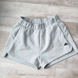 Adidas split hem gray shorts